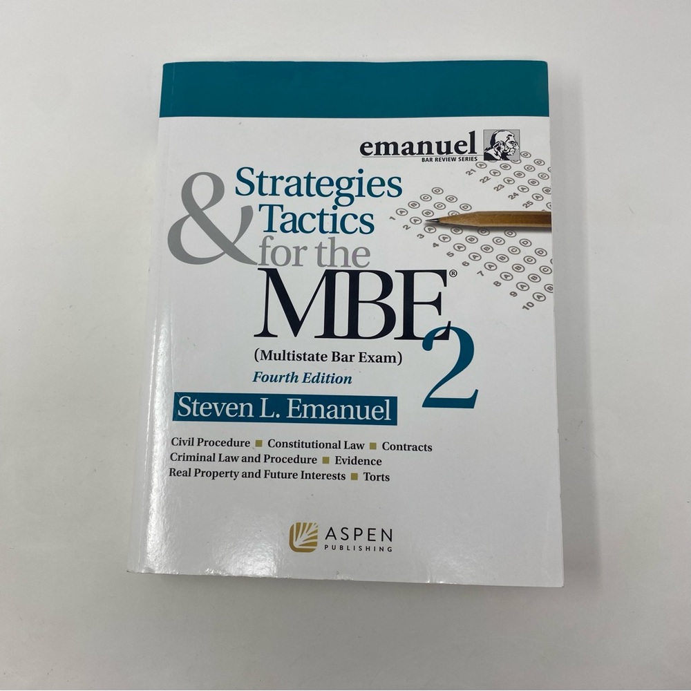 Strategies & Tactics for the MBE: - Paperback, by Emanuel Steven L. Emanuel